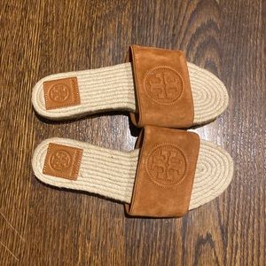 Tory Burch jute and suede sandals
